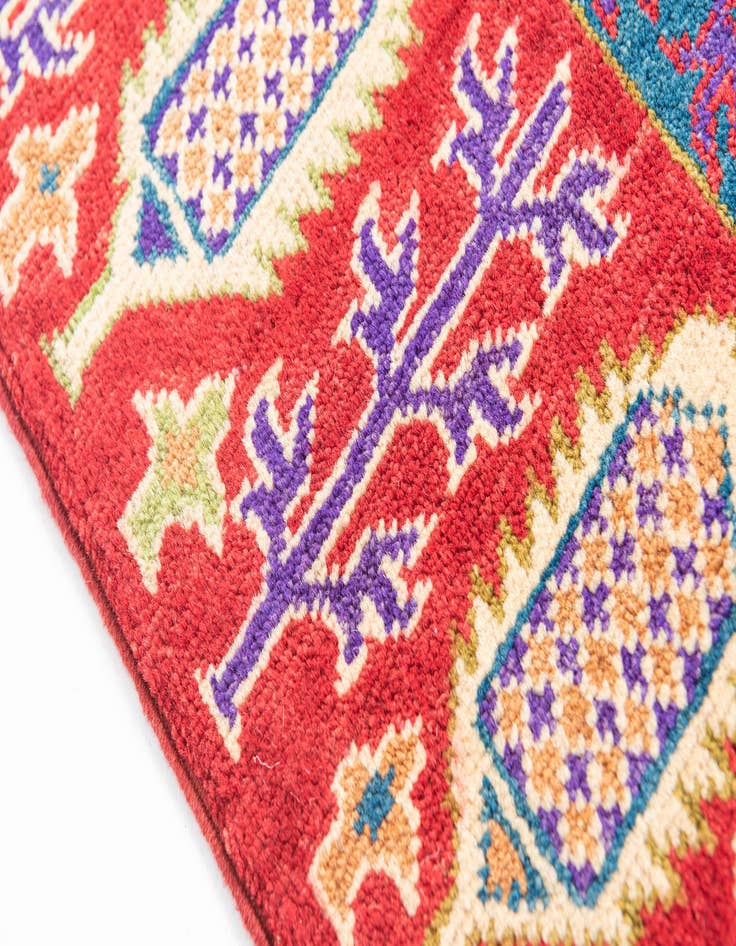 Detail image of 3' 4 x 5'  Hand Knotted Kazak Rug