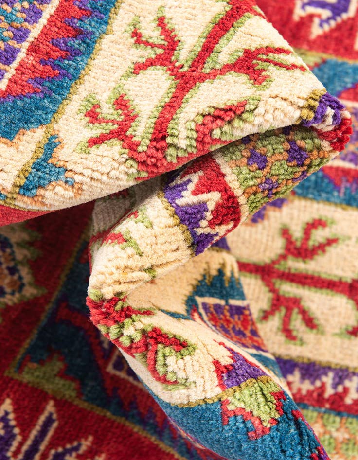 Detail image of 3' 4 x 5'  Hand Knotted Kazak Rug