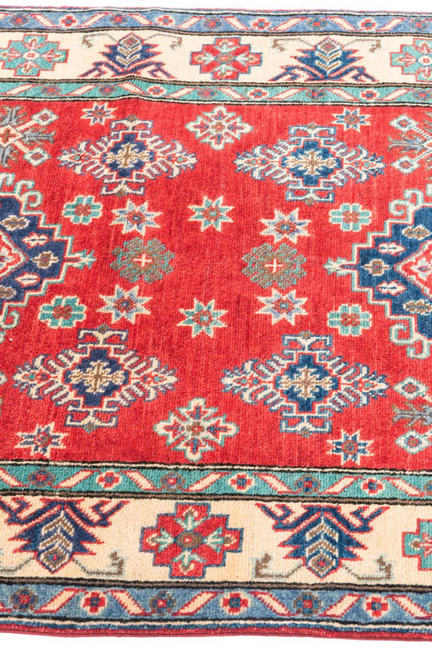 Detail image of 3' 4 x 5' Hand Knotted Kazak Rug