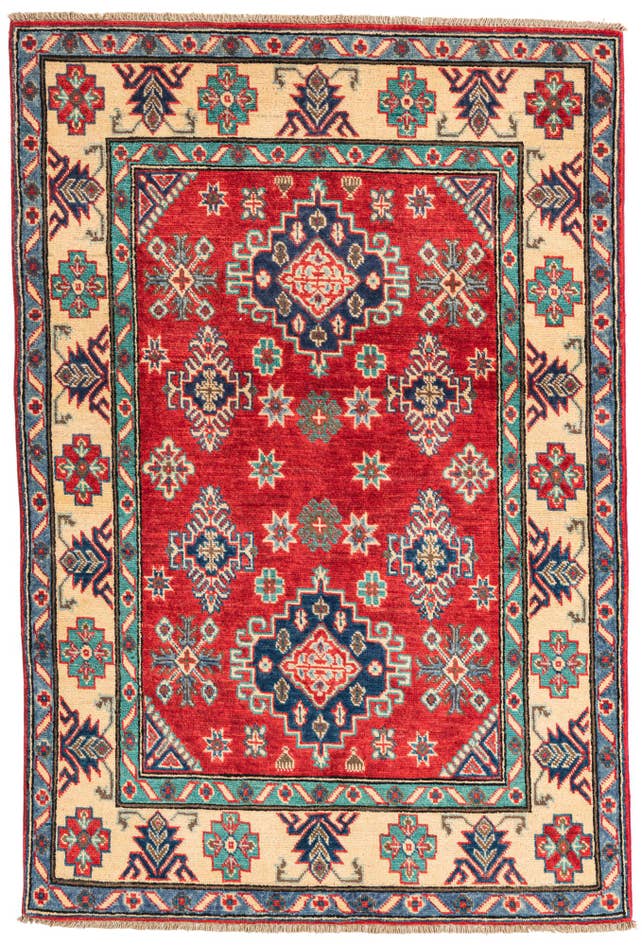 Detail image of 3' 4 x 5' Hand Knotted Kazak Rug