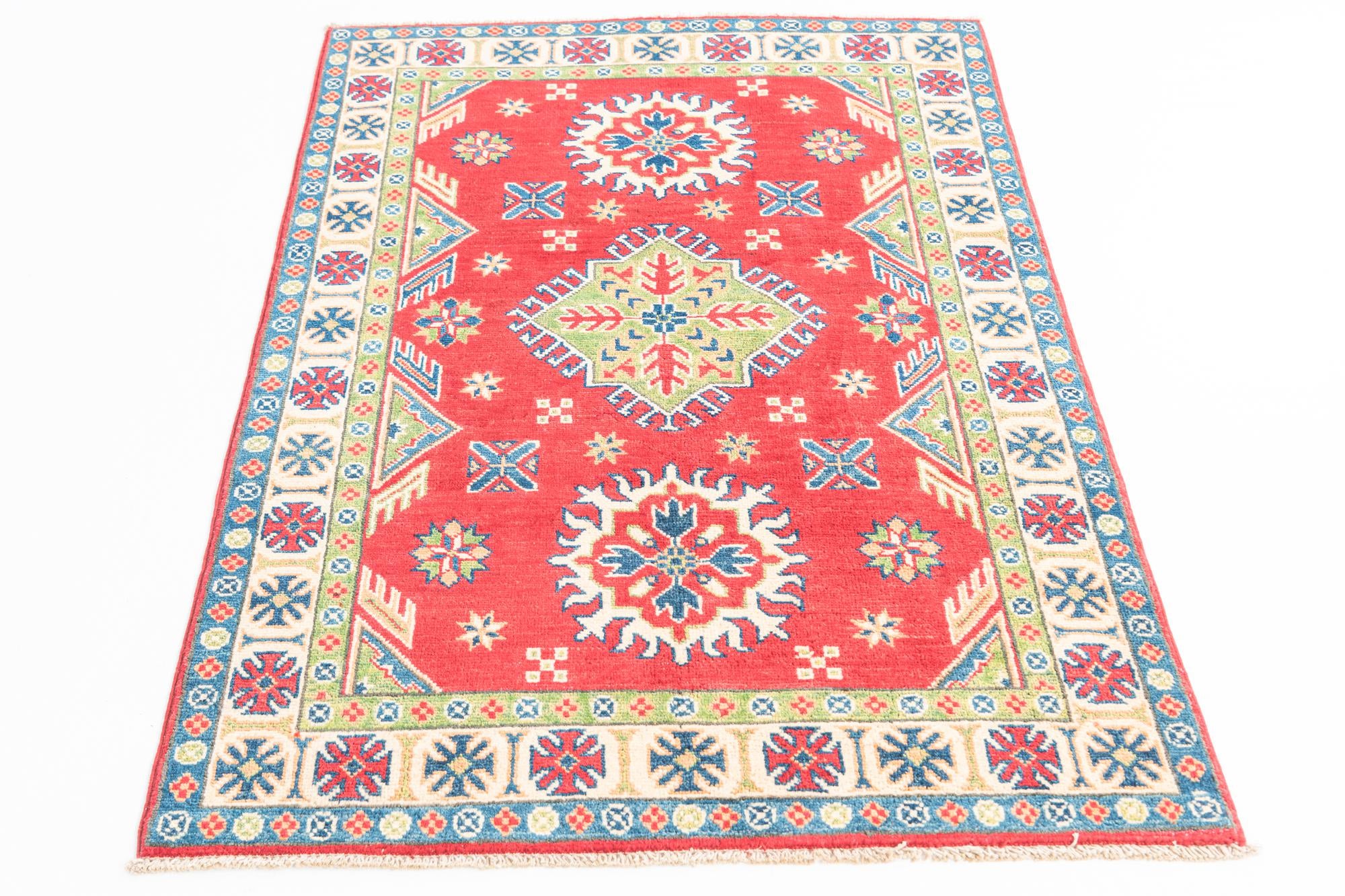 3' 3 x 5' Hand Knotted Kazak Rug