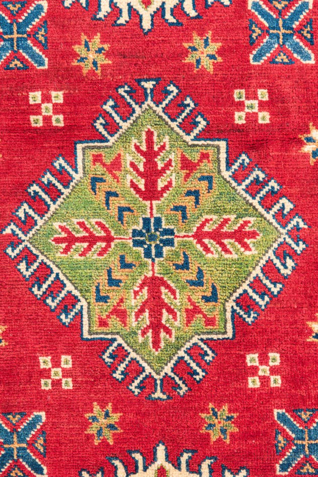 Detail image of 3' 3 x 5' Hand Knotted Kazak Rug
