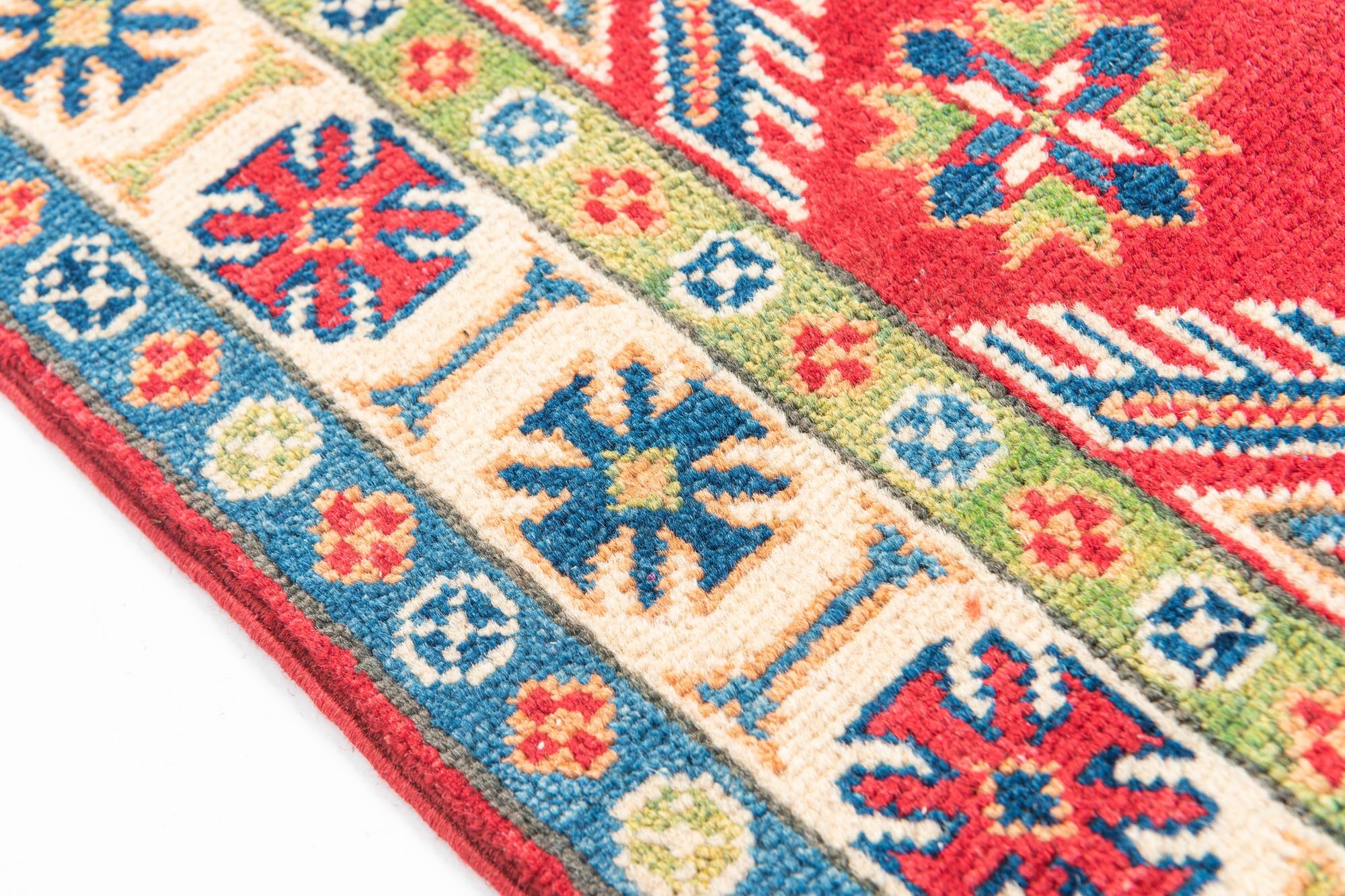 3' 3 x 5' Hand Knotted Kazak Rug