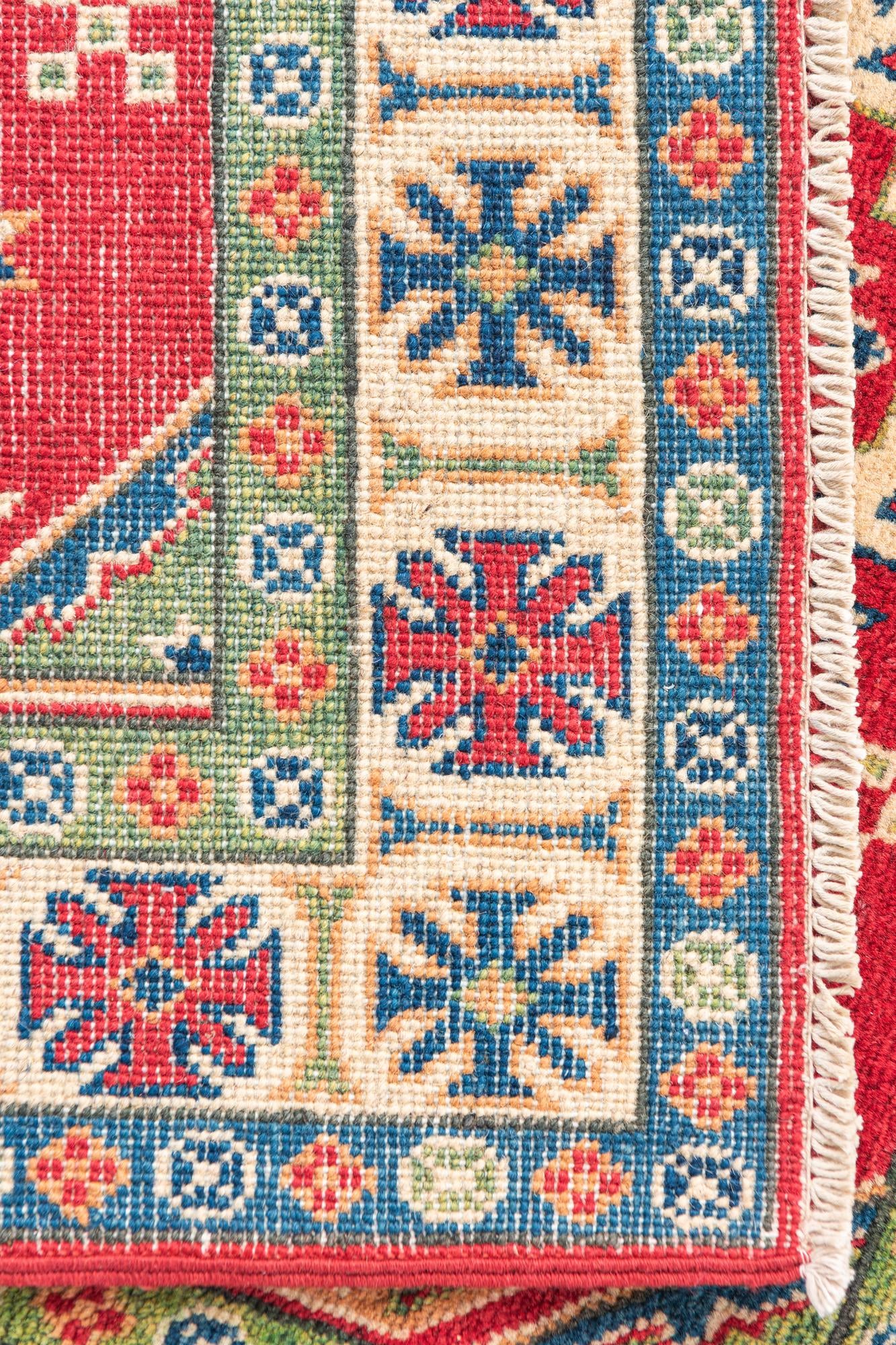 3' 3 x 5' Hand Knotted Kazak Rug