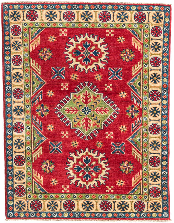 Detail image of 3' 3 x 5' Hand Knotted Kazak Rug