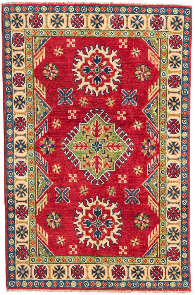 3' 3 x 5' Hand Knotted Kazak Rug