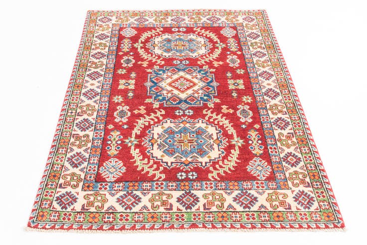 Detail image of 3' 5 x 5' Hand Knotted Kazak Rug