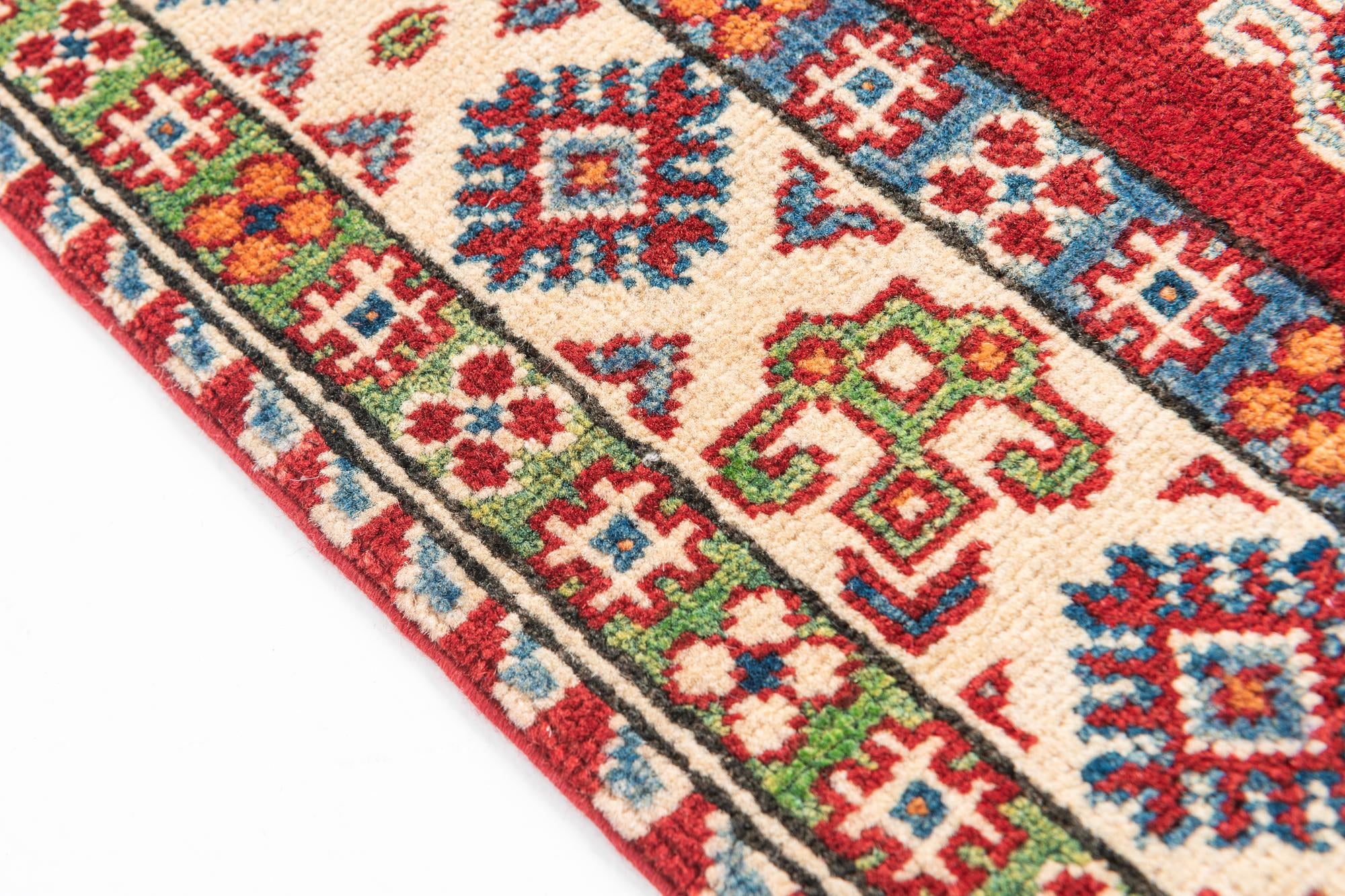 3' 5 x 5' Hand Knotted Kazak Rug