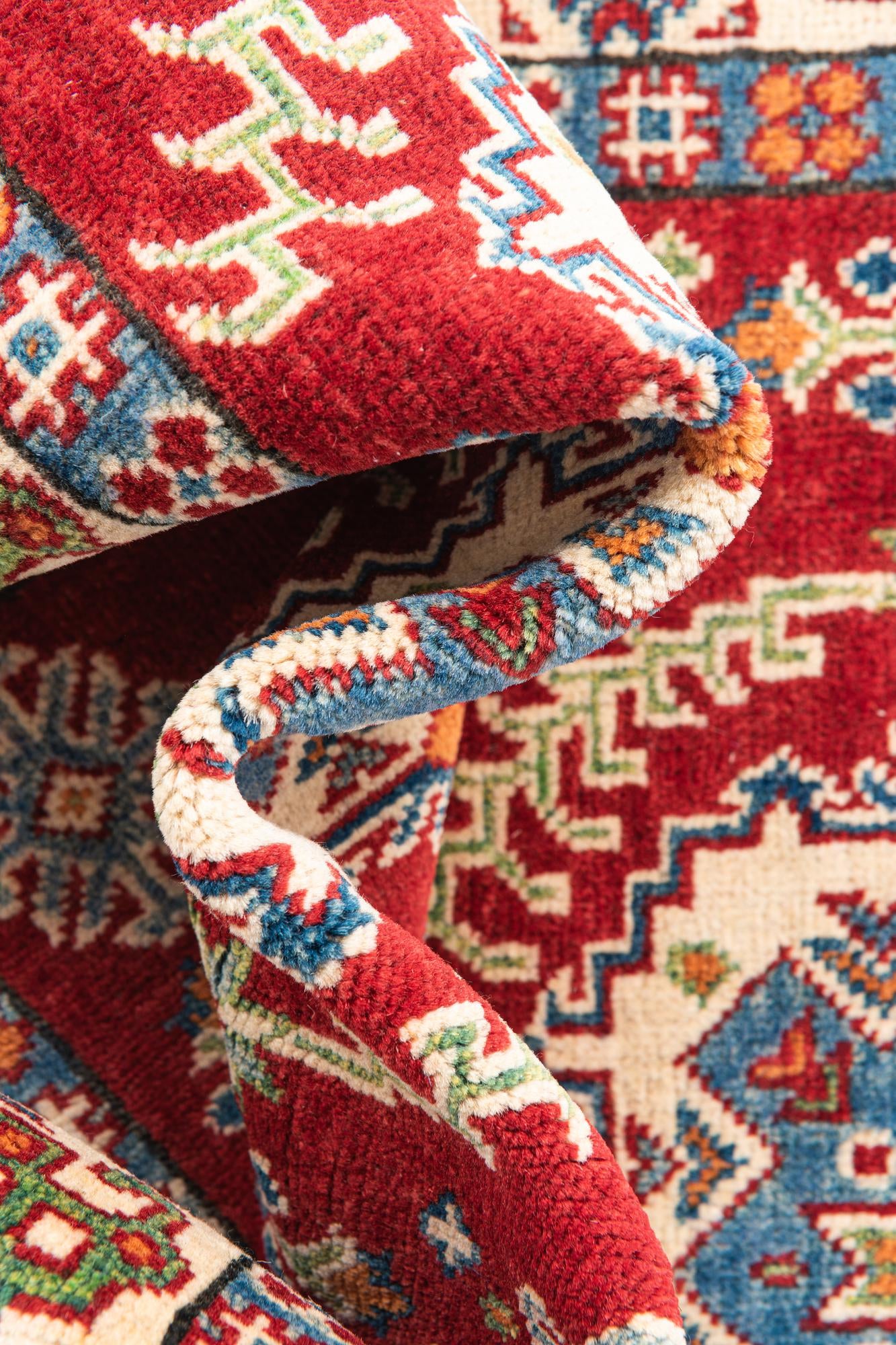 3' 5 x 5' Hand Knotted Kazak Rug