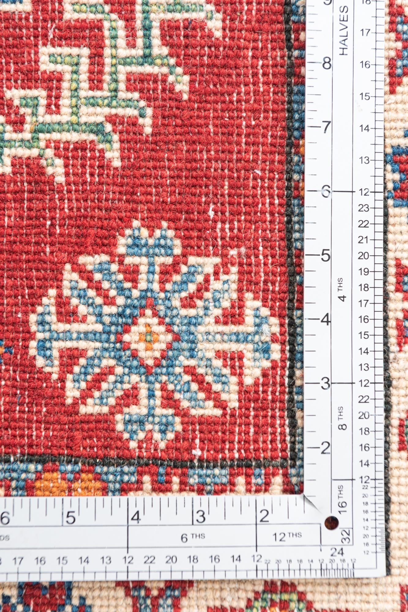 3' 5 x 5' Hand Knotted Kazak Rug