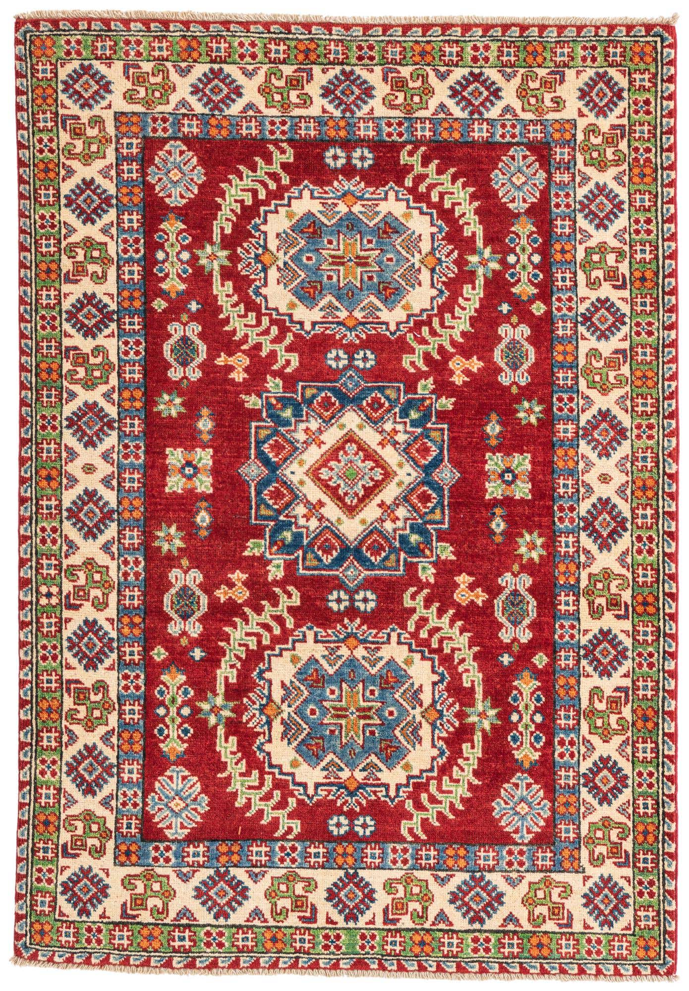 3' 5 x 5' Hand Knotted Kazak Rug