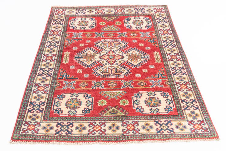 Detail image of 3' 6 x 5' Hand Knotted Kazak Rug