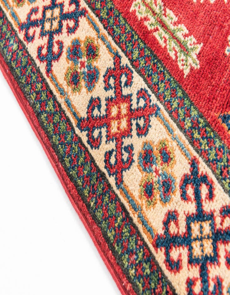 Detail image of 3' 6 x 5' Hand Knotted Kazak Rug