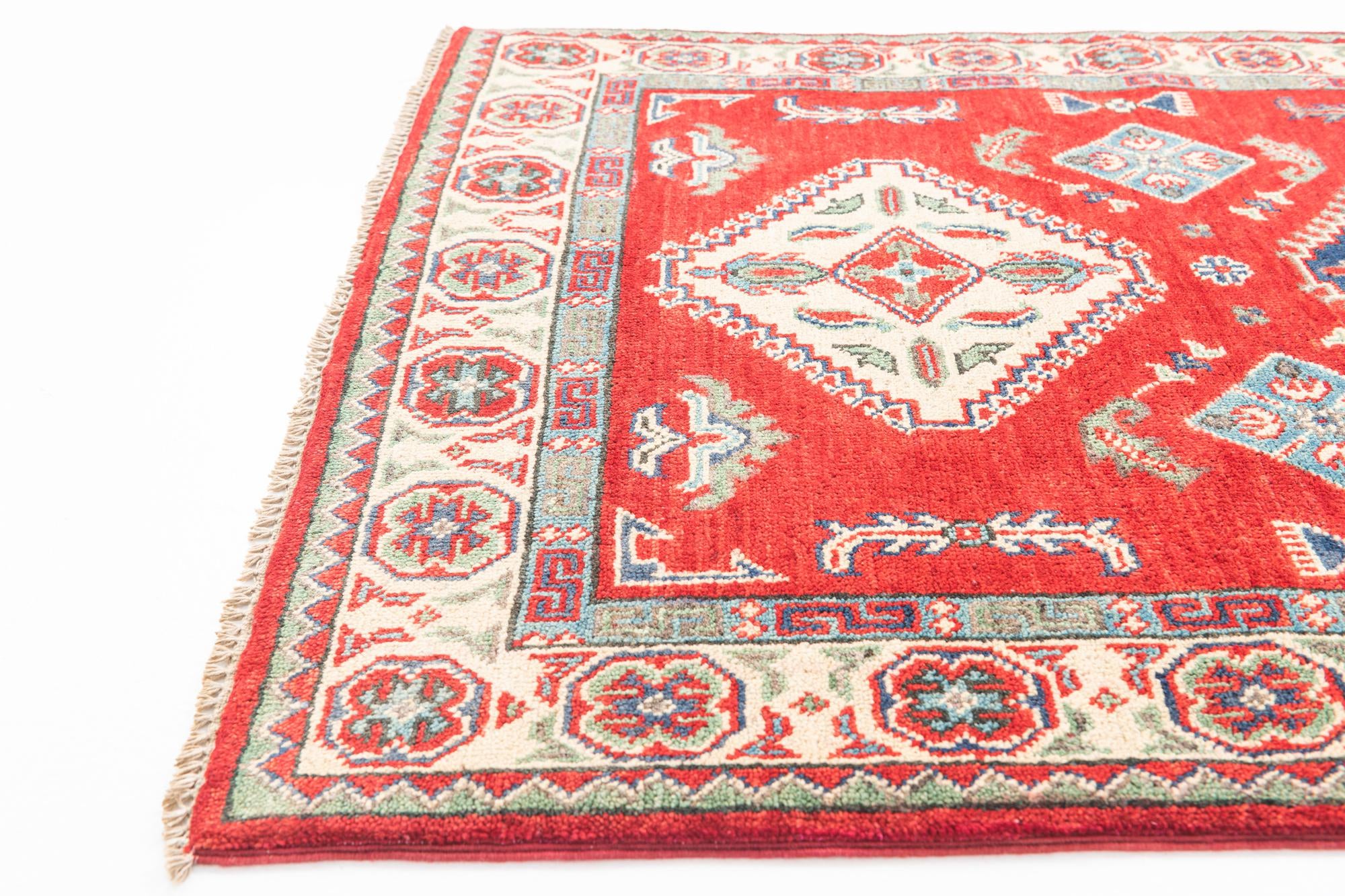 3' 3 x 5' Hand Knotted Kazak Rug