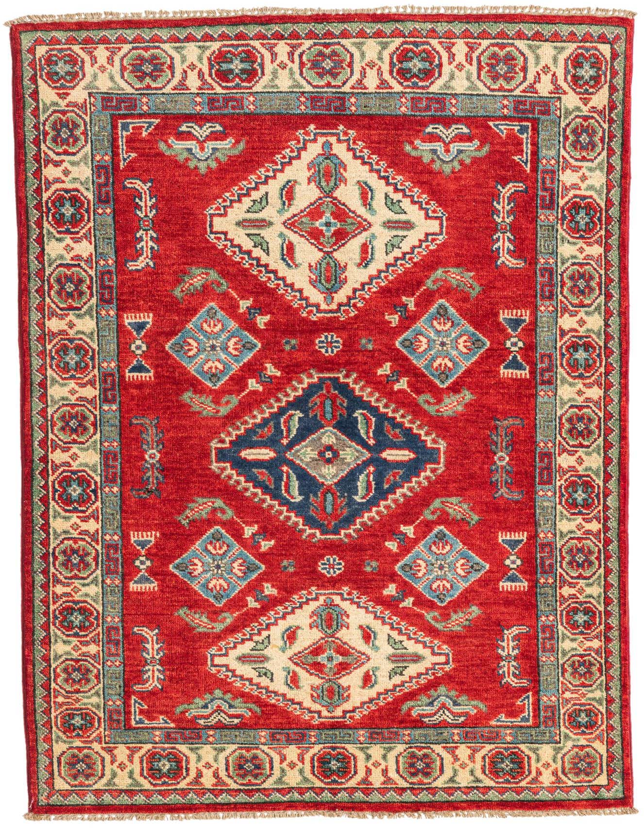 3' 3 x 5' Hand Knotted Kazak Rug