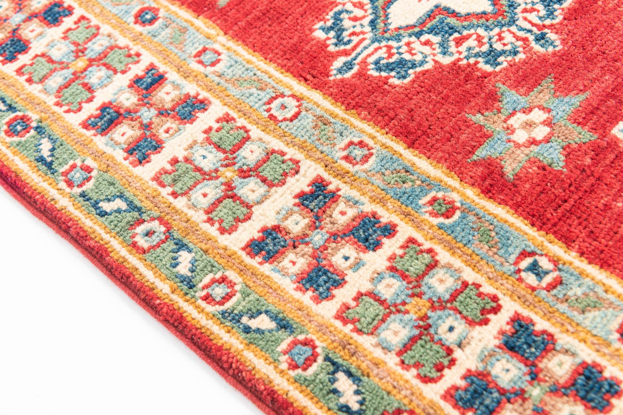 3' 3 x 4' 9 Hand Knotted Kazak Rug
