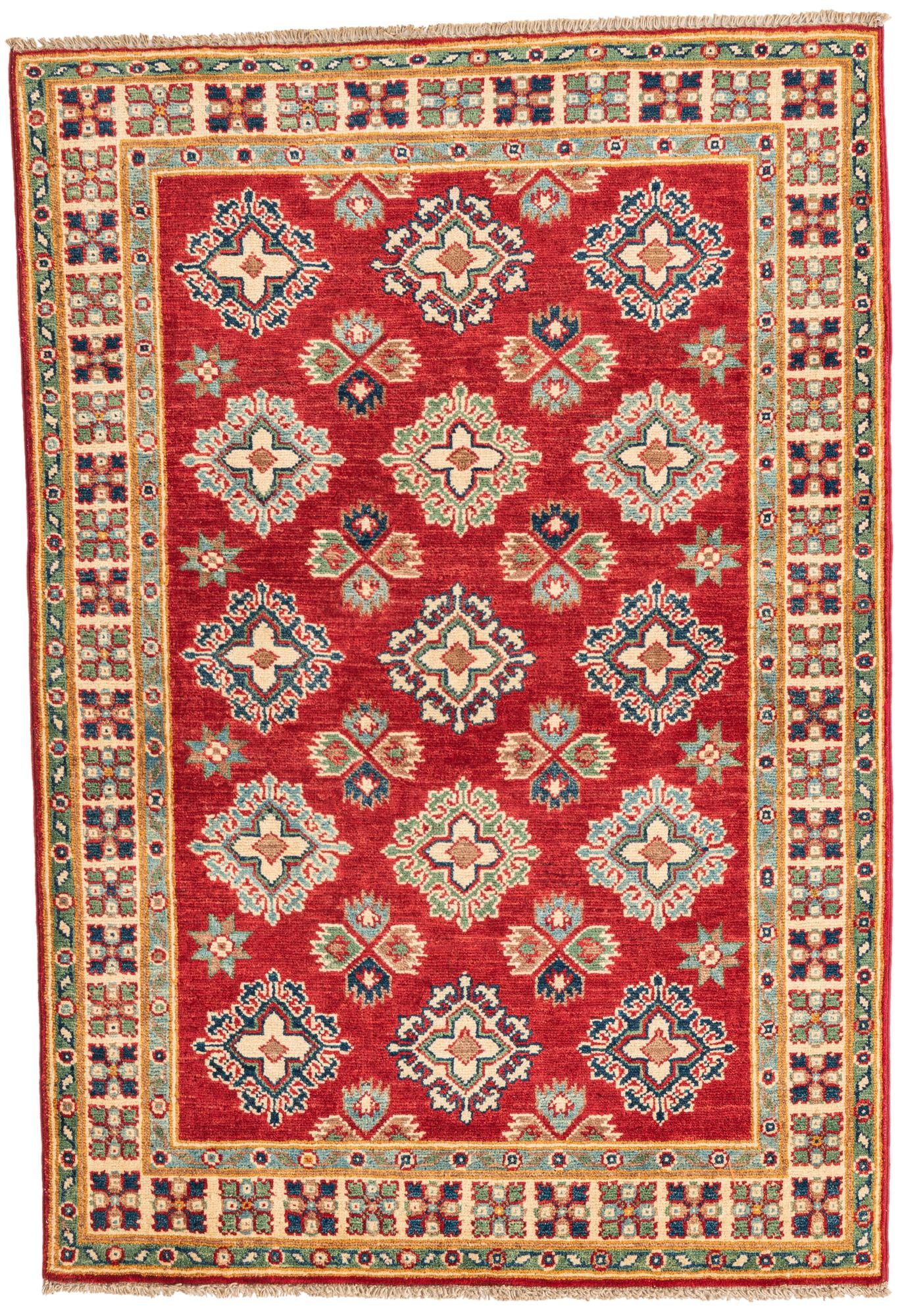 3' 3 x 4' 9 Hand Knotted Kazak Rug