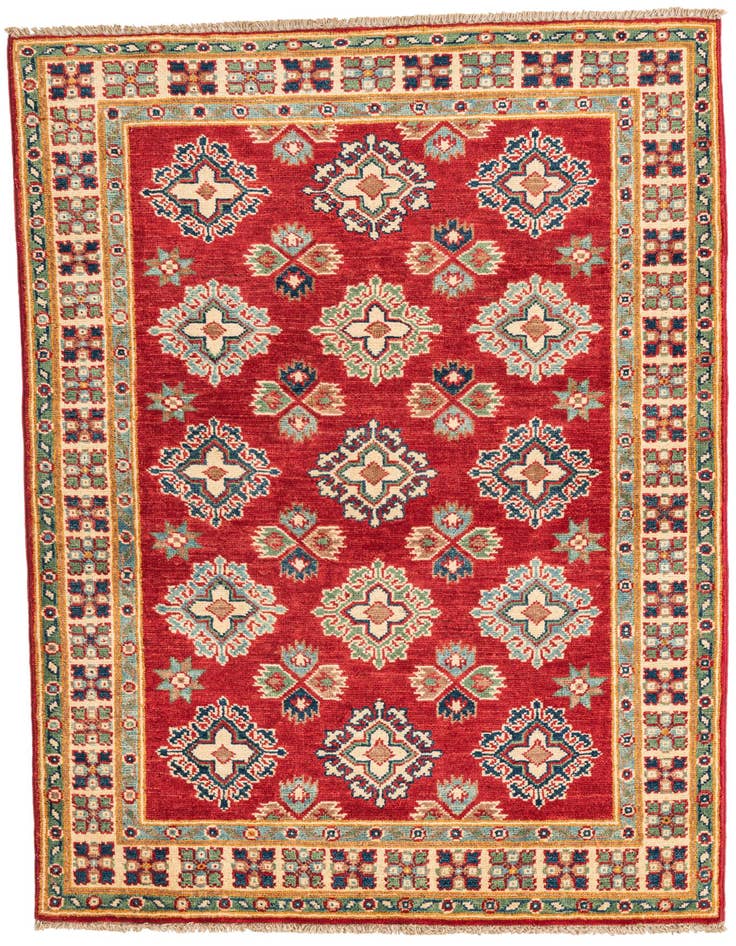 Detail image of 3' 3 x 4' 9 Hand Knotted Kazak Rug