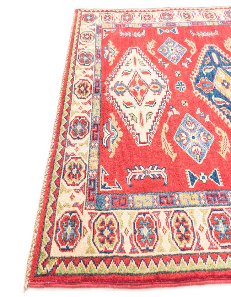 Detail image of 3' 4 x 4' 9  Hand Knotted Kazak Rug