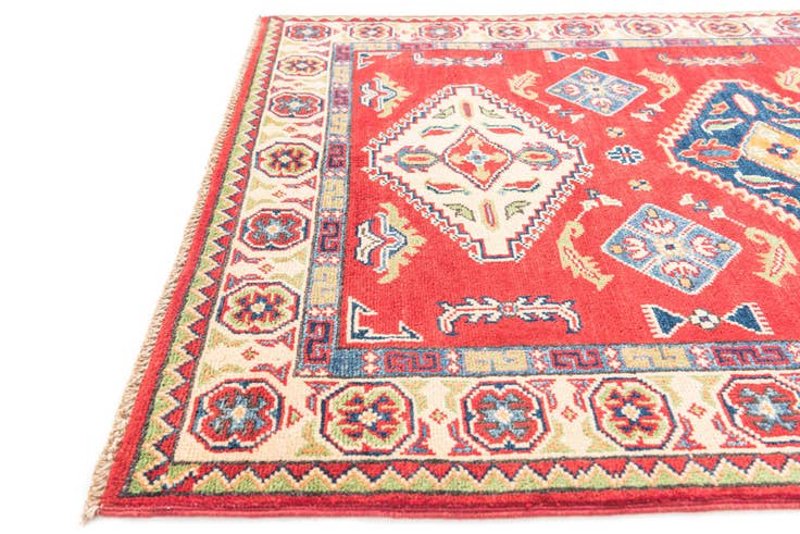 Detail image of 3' 4 x 4' 9 Hand Knotted Kazak Rug