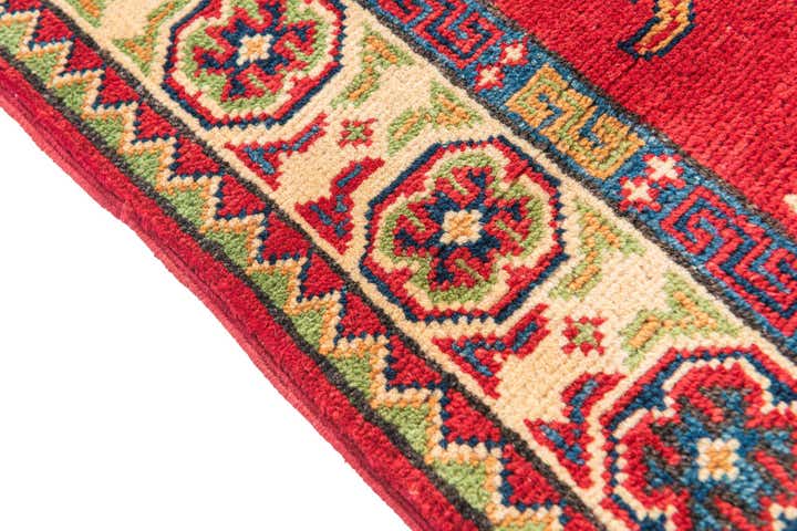 3' 4 x 4' 9 Hand Knotted Kazak Rug