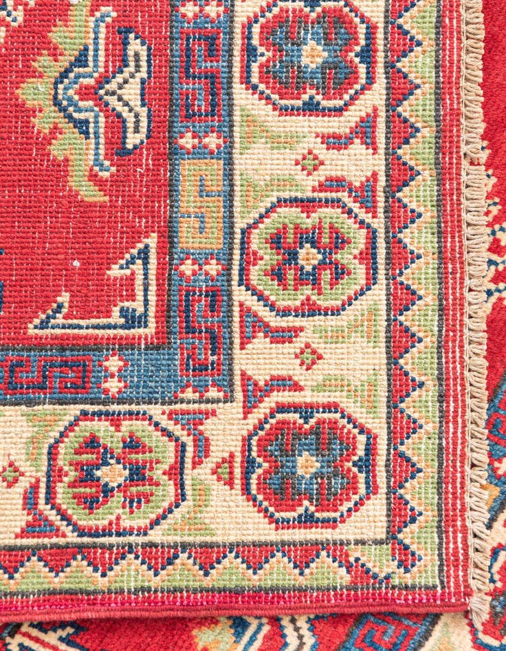Detail image of 3' 4 x 4' 9  Hand Knotted Kazak Rug
