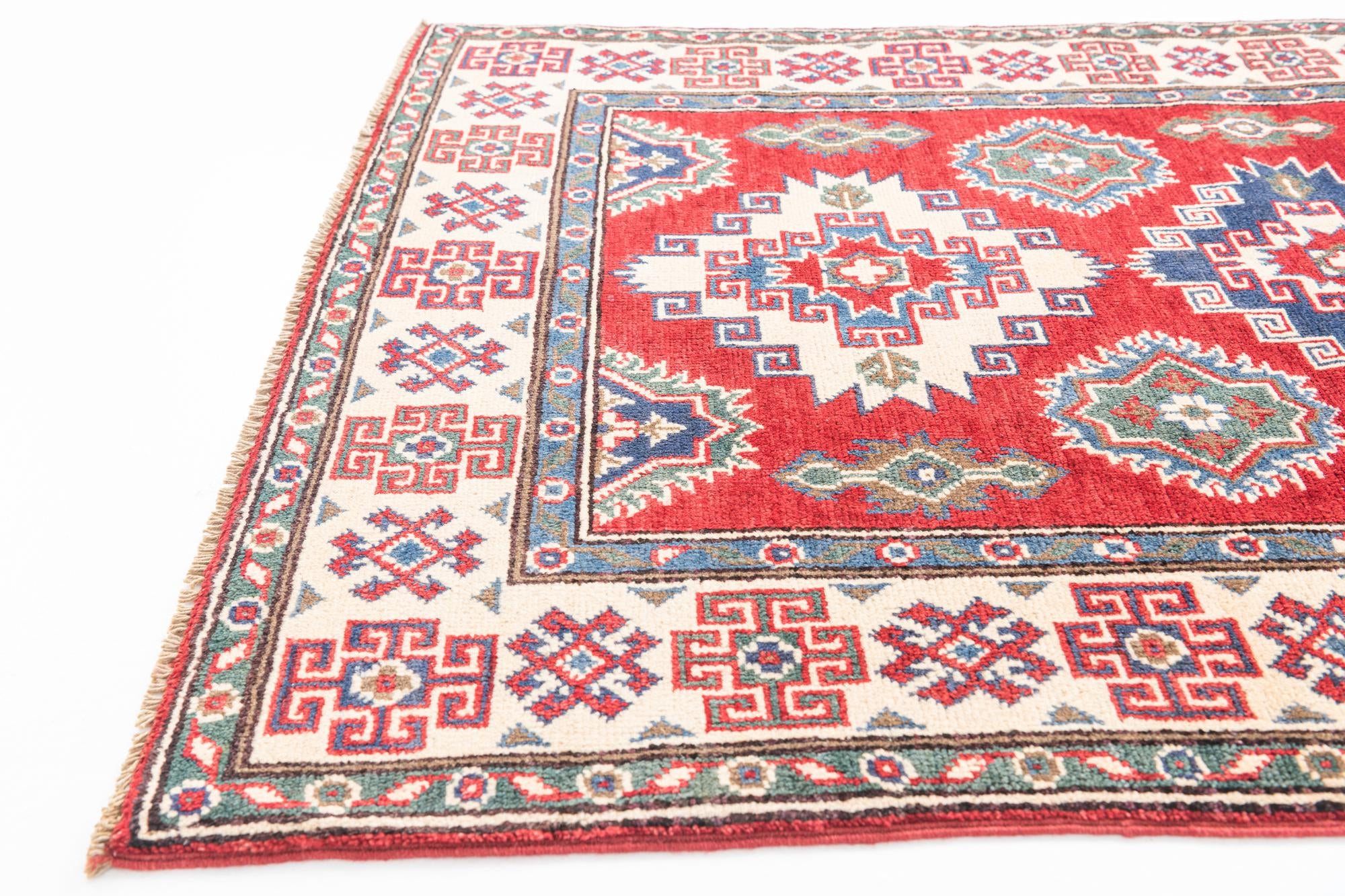 3' 2 x 5' Hand Knotted Kazak Rug