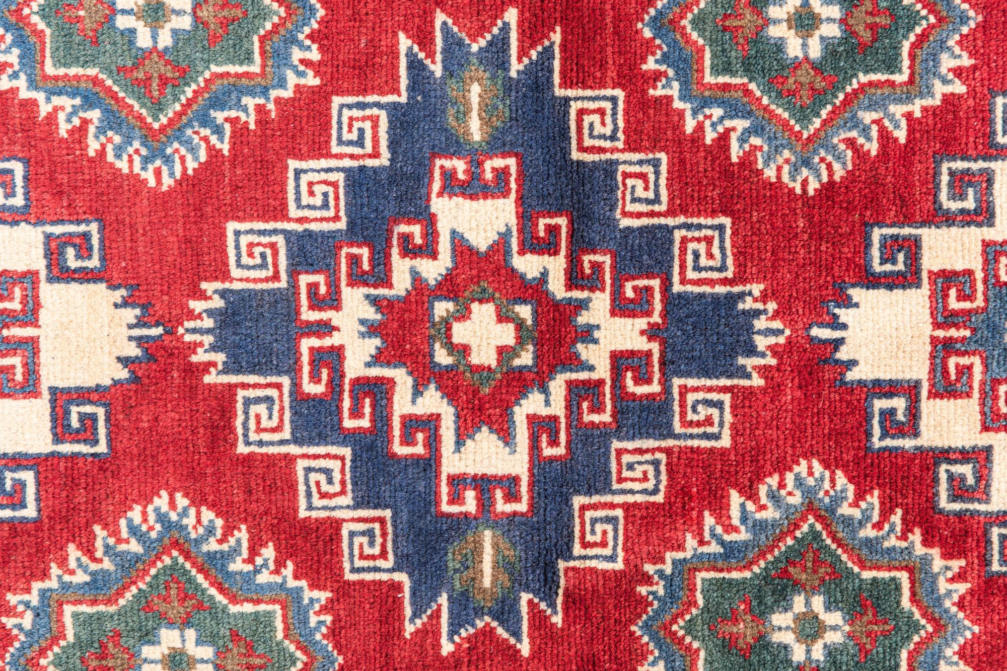 3' 2 x 5' Hand Knotted Kazak Rug