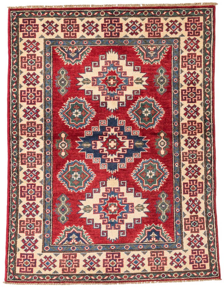 Detail image of 3' 2 x 5' Hand Knotted Kazak Rug