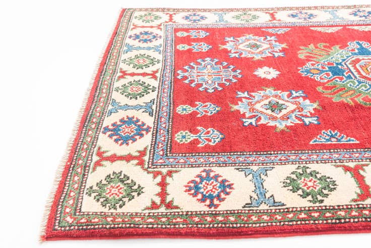 Detail image of 3' 4 x 5' Hand Knotted Kazak Rug