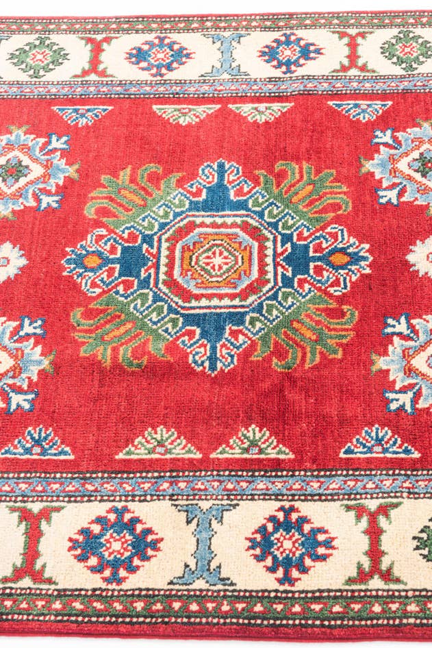 Detail image of 3' 4 x 5' Hand Knotted Kazak Rug