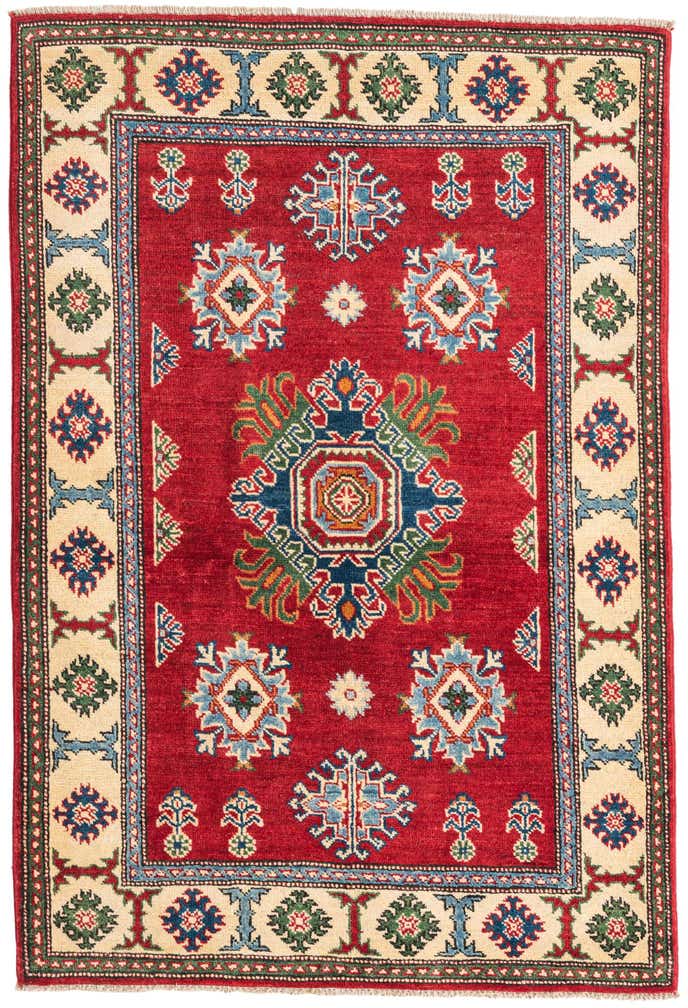 3' 4 x 5' Hand Knotted Kazak Rug