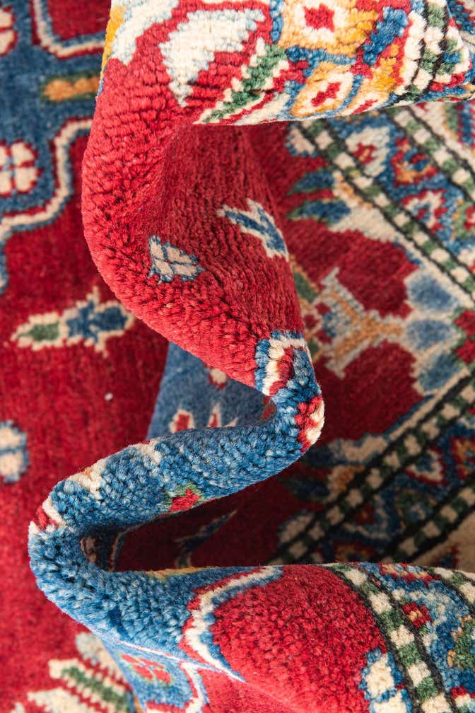 3' 4 x 4' 10 Hand Knotted Kazak Rug