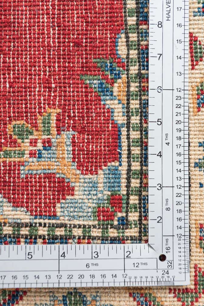 3' 4 x 4' 10 Hand Knotted Kazak Rug