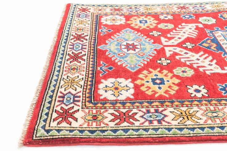 Detail image of 3' 3 x 5' Hand Knotted Kazak Rug