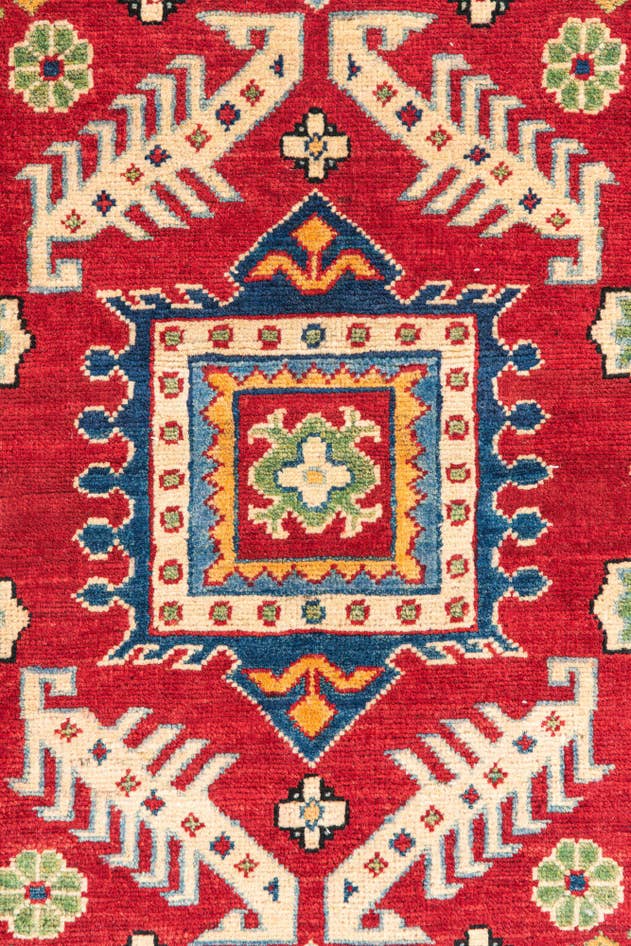Detail image of 3' 3 x 5' Hand Knotted Kazak Rug