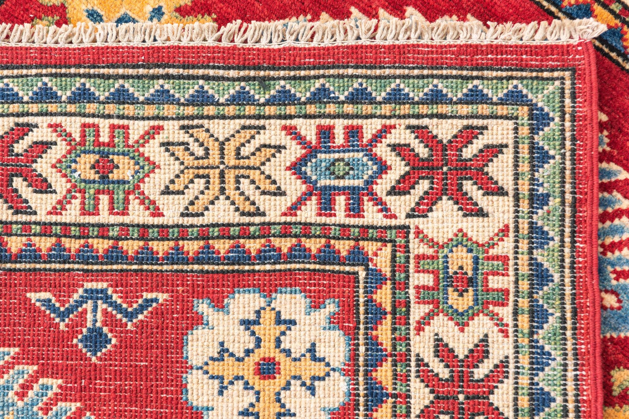 3' 3 x 5' Hand Knotted Kazak Rug