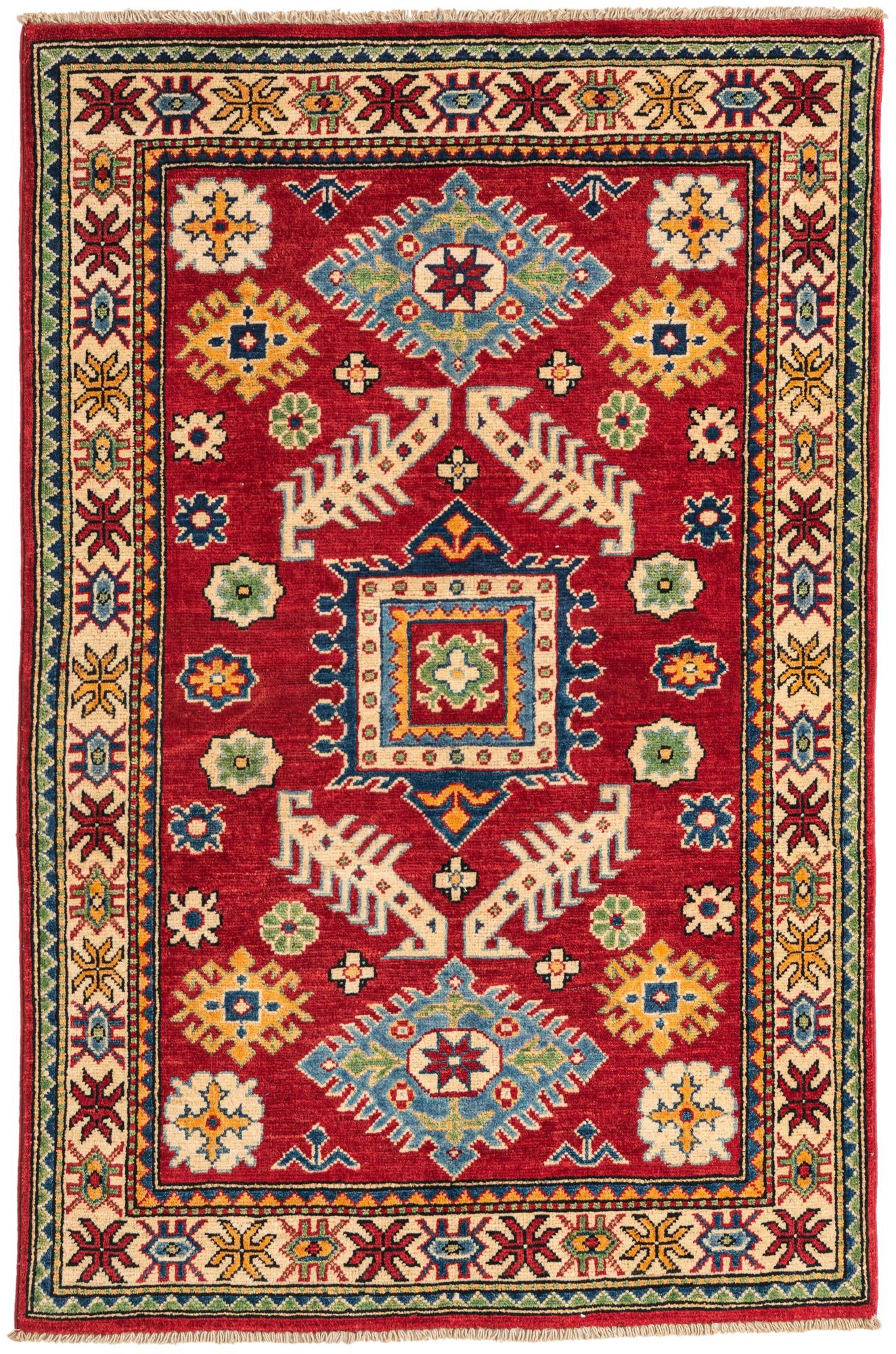 3' 3 x 5' Hand Knotted Kazak Rug