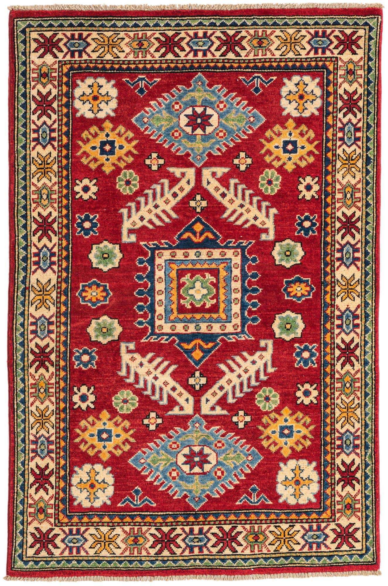3' 3 x 5' Hand Knotted Kazak Rug