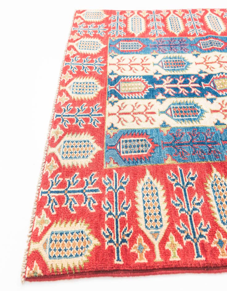 Detail image of 3' 4 x 5' 1  Hand Knotted Kazak Rug