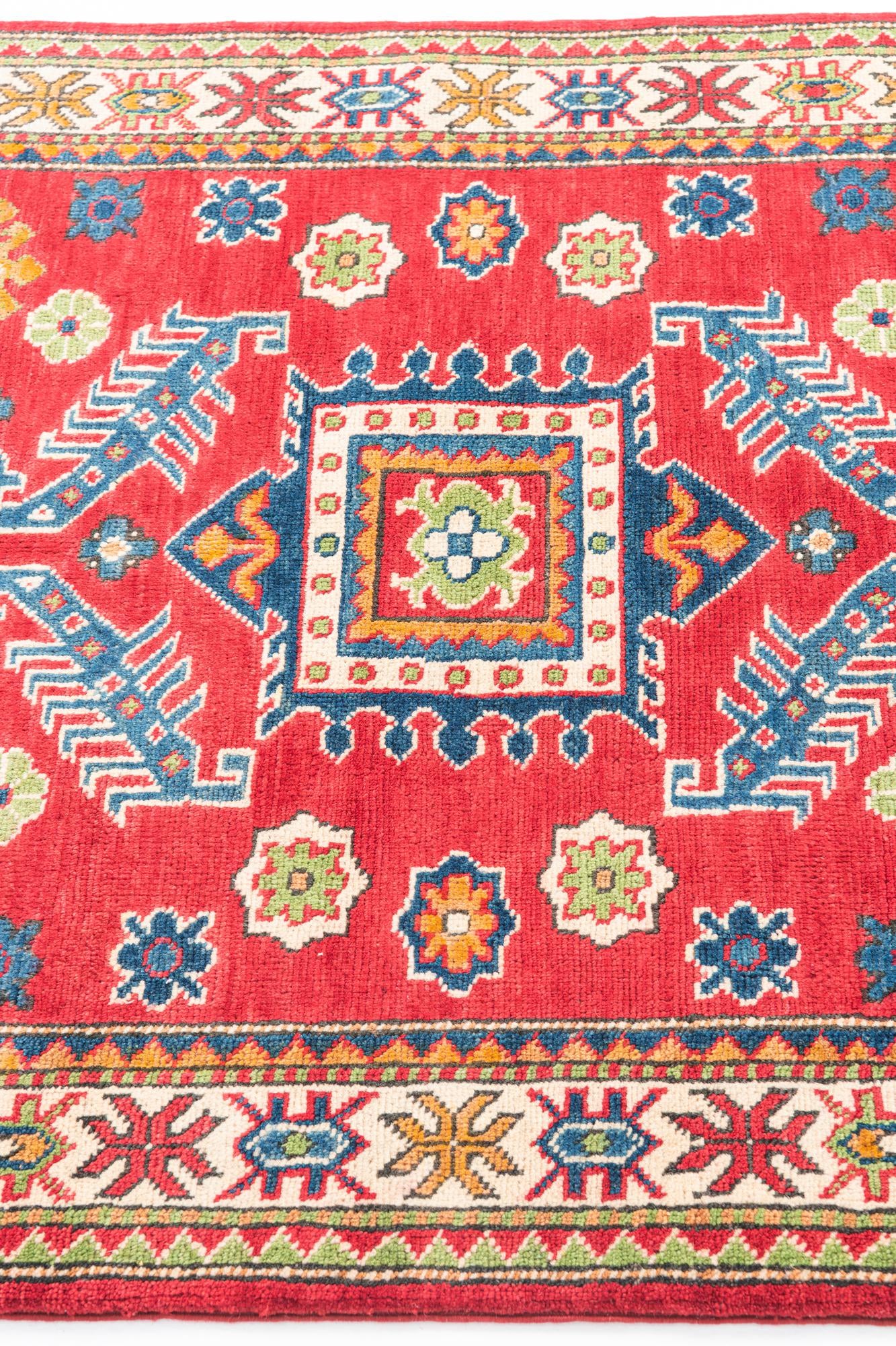 3' 4 x 5' Hand Knotted Kazak Rug