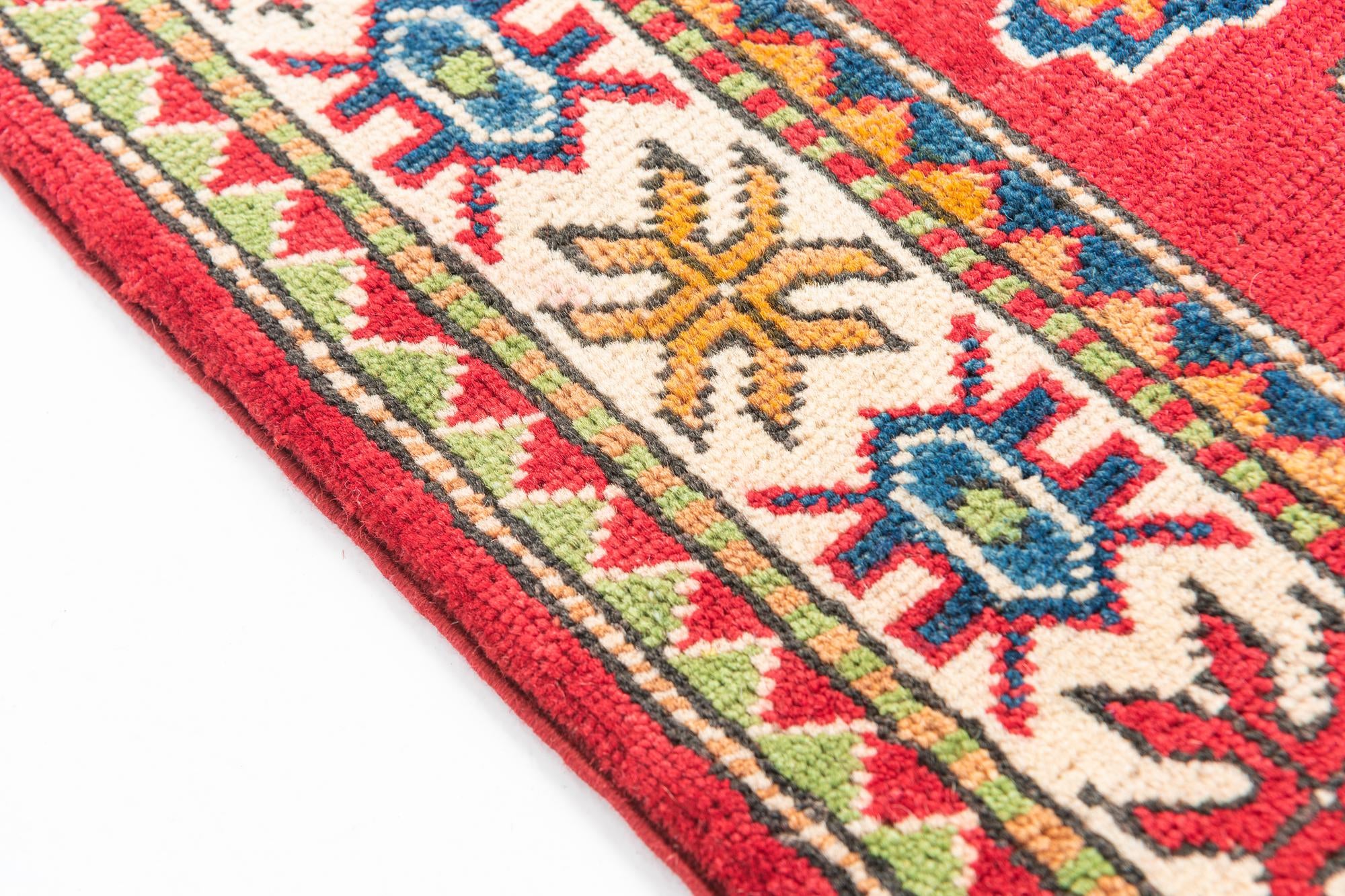 3' 4 x 5' Hand Knotted Kazak Rug