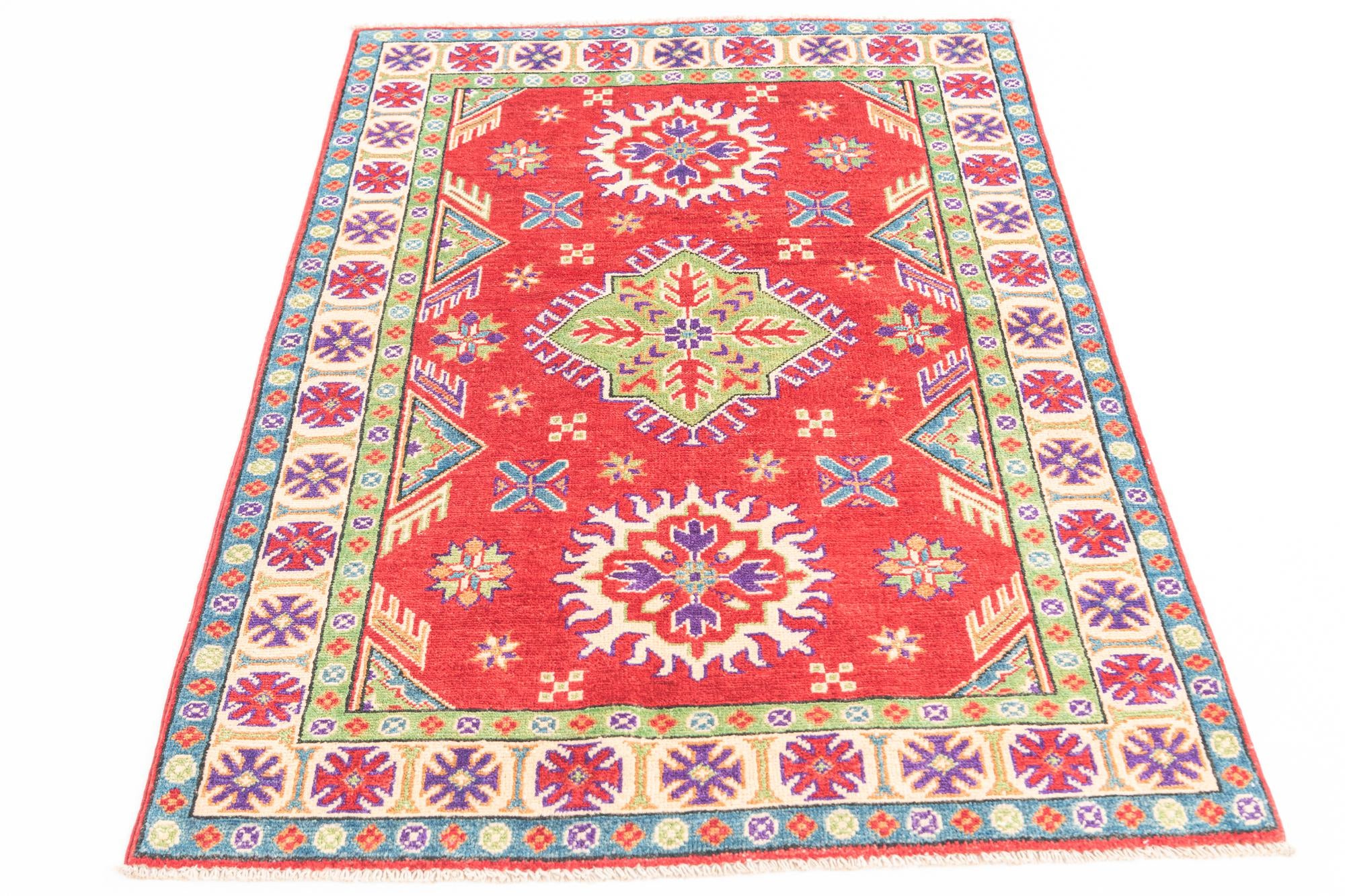 3' 3 x 5' Hand Knotted Kazak Rug