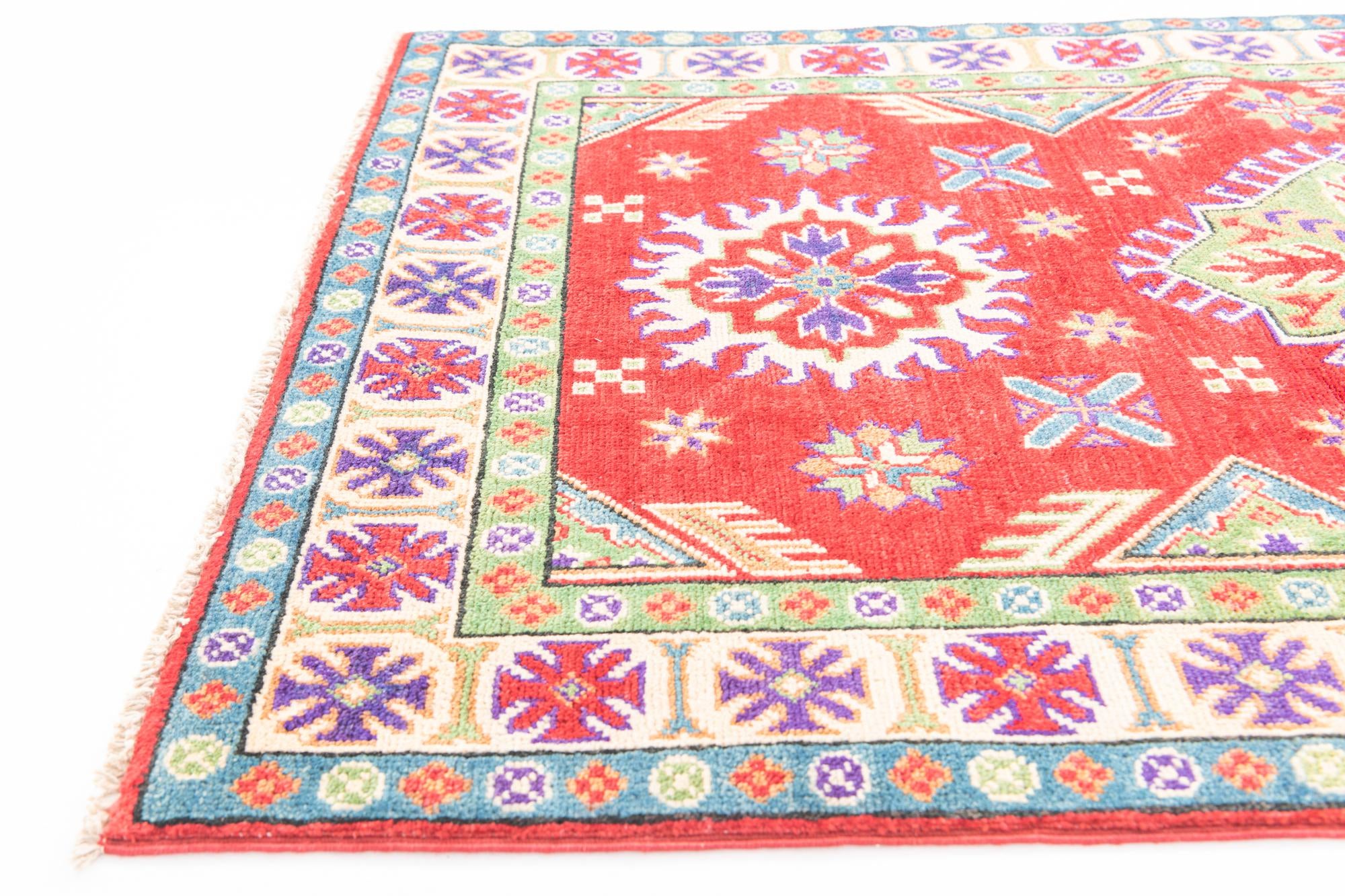3' 3 x 5' Hand Knotted Kazak Rug