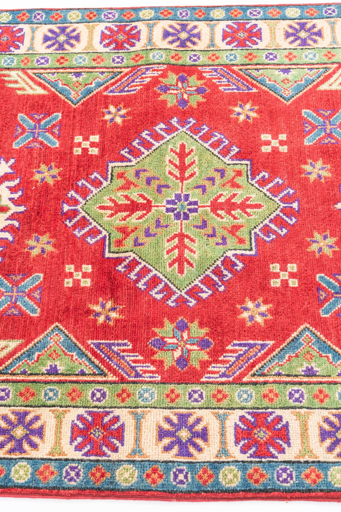 3' 3 x 5' Hand Knotted Kazak Rug