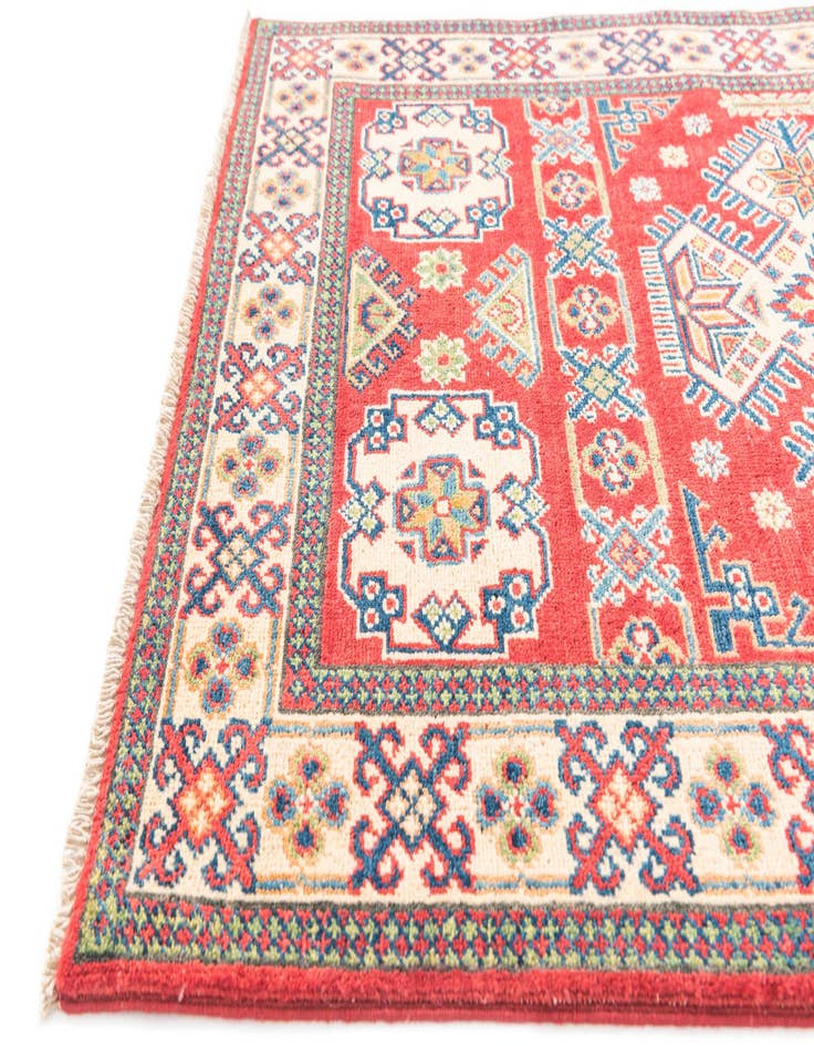Detail image of 3' 5 x 5'  Hand Knotted Kazak Rug