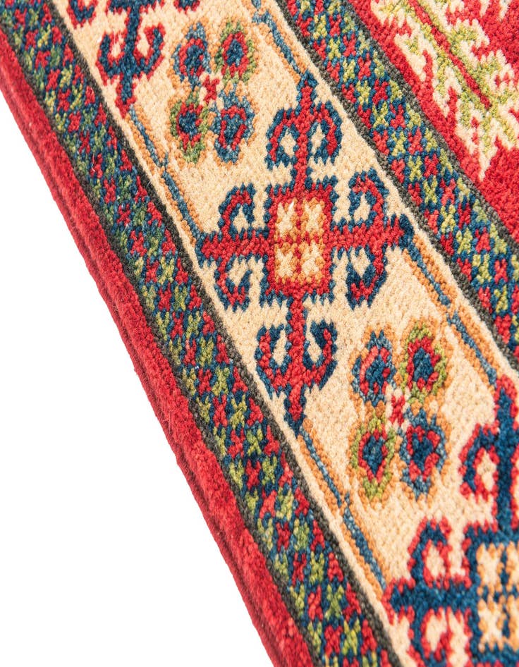 Detail image of 3' 5 x 5'  Hand Knotted Kazak Rug