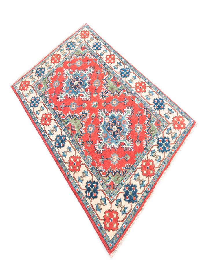 Detail image of 3' 3 x 5'  Hand Knotted Kazak Rug