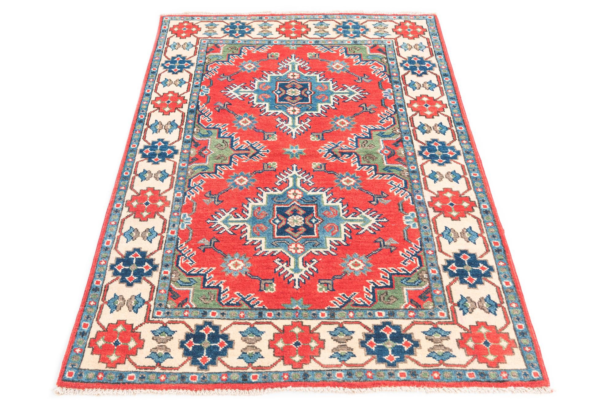 3' 3 x 5' Hand Knotted Kazak Rug