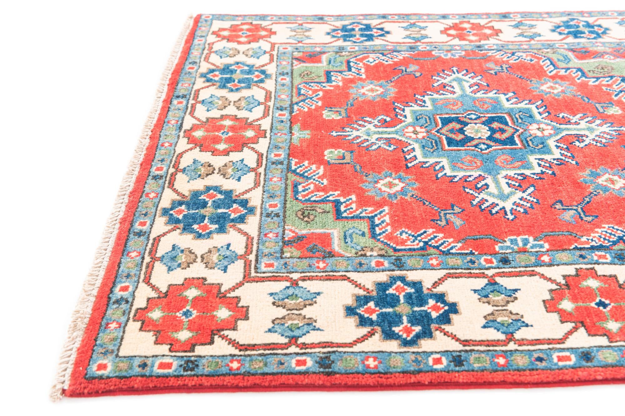 3' 3 x 5' Hand Knotted Kazak Rug